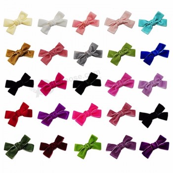 Coréen Velvet Bow Hair Clip Factory Wholesale Cute Hairpins Hair Bows AccessoriesNoël rouge noeud avec cloche suspendu ruban noeud pour la décoration de vacances arcs de Noël en pl