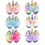 6,3 pouces Glitter Licorne Corne jojo siwa Arcs Filles Paillette Fleur Pinces à cheveux École Enfants Fête Hairgrips Accessoires pour cheveux