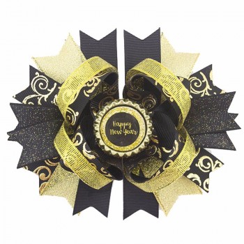 Nouvel An cheveux Arc Happy girl accessoires Noeuds de vacances