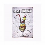 Wholesale koffie sap pub home wand decor retro kunst poster reclame metalen uithangbord