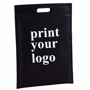 Kleine MQO 70gms eco niet geweven tas bedrukt uw logo boodschappentas aangepaste tas met logo