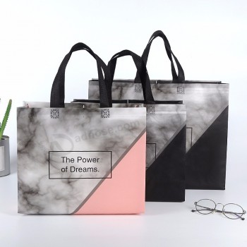 Black Non woven Sublimation Recyclable Bags Wine Shopping PP Non woven Bag