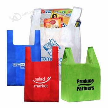 Customized d w u cut reusable pp non woven bags for shopping packing