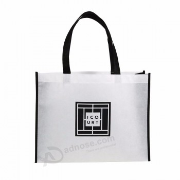 Sac fourre-tout non tissé en gros avec fermeture éclair Sac à provisions promotionnel Sac réutilisable