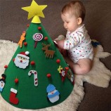 Hoge kwaliteit DIY 3D grote opvouwbare tafelmuur Premium luxe vilten kerstboom