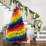 Nieuwe productideeën 2020 kleurrijke kerstversiering regenboog kunstkerstboom