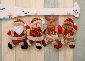 ぬいぐるみハンギングクリスマスオーナメントクリスマスツリー人形雪だるまトナカイベアサンタクロース人形新年ギフトクリスマスデコレーショ
