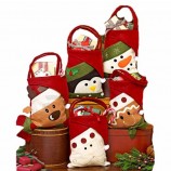 2020 nuevos productos de venta caliente santa claus muñeco de nieve alce oso pingüino bolsa de regalo bolsa de dulces navideños