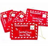 10pcs Lettre Candy Bag Au Père Noël Feutre Enveloppe Broderie Noël Décoration Ornement Enfants Enfants Cadeaux