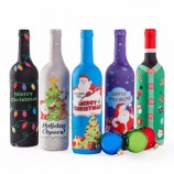Рождественская крышка для винной бутылки для украшения стола для домашней вечеринки