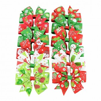 Nuovo Arrivo A Buon Mercato All'ingrosso Giorno di Natale Bambini clip per capelli accessori fiocchi per capelli forcina