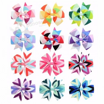 Di buona qualità dolce neonate anatra bill clip di capelli arcobaleno colori capelli fiocco clip
