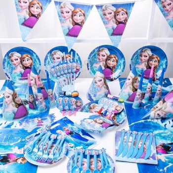 Frozen Kids Birthday Theme Party Supplies Set Decorazioni Per Feste