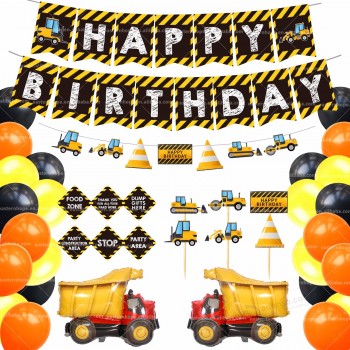 Bouw Verjaardagsfeestje Benodigdheden Dump Truck Party Decoraties Kits Set voor Kinderen Verjaardagsfeestje