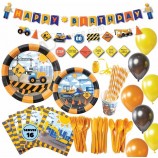 Aangepaste constructie verjaardagsfeestje benodigdheden dump truck partij decoraties kits set voor kinderen verjaardagsfeestje
