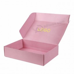 Boîtes d’expédition en papier blanc ondulé pliant personnalisé avec logo