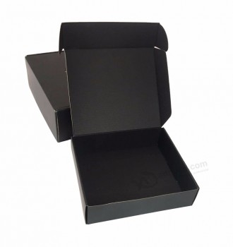 Customized logo printing perfume packaging box black shipping corrugated cardboard mailer box for personal care