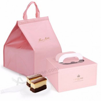 ハンドル付きカスタムチーズケーキスウィートボックス食品包装箱