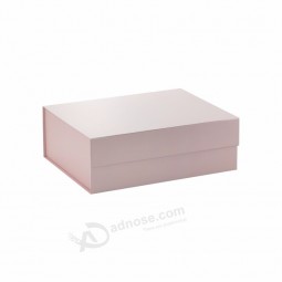 定制徽标大号粉红色磁性折叠包装礼品盒包装