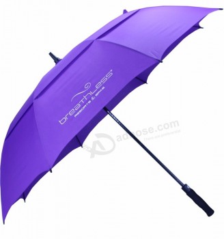 Pubblicità logo personalizzato super antivento doppio strato golf dritto regalo ombrello pubblicitario