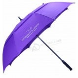 logotipo personalizado de publicidade super resistente ao vento de dupla camada para presente de golfe guarda-chuva