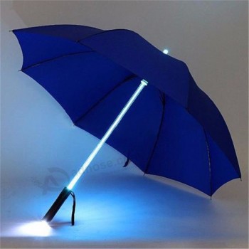 広告ハンドヘルドLEDプロジェクションストレート傘懐中電灯付き