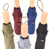 OEM personnaliser parapluie pliant publicitaire avec poignée en bois ombrello Paraguas Parapluie