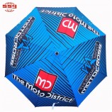 Publicité promotionnelle personnalisée cadeau impression complète numérique grand logo parapluie de golf droit ouvert automatiquement avec impressions de logo