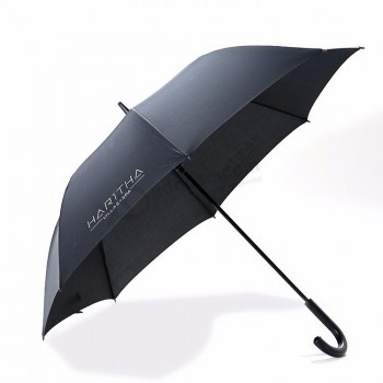 Ombrello promozionale promozionale personalizzato dell'hotel nero dell'hotel con le stampe del logo