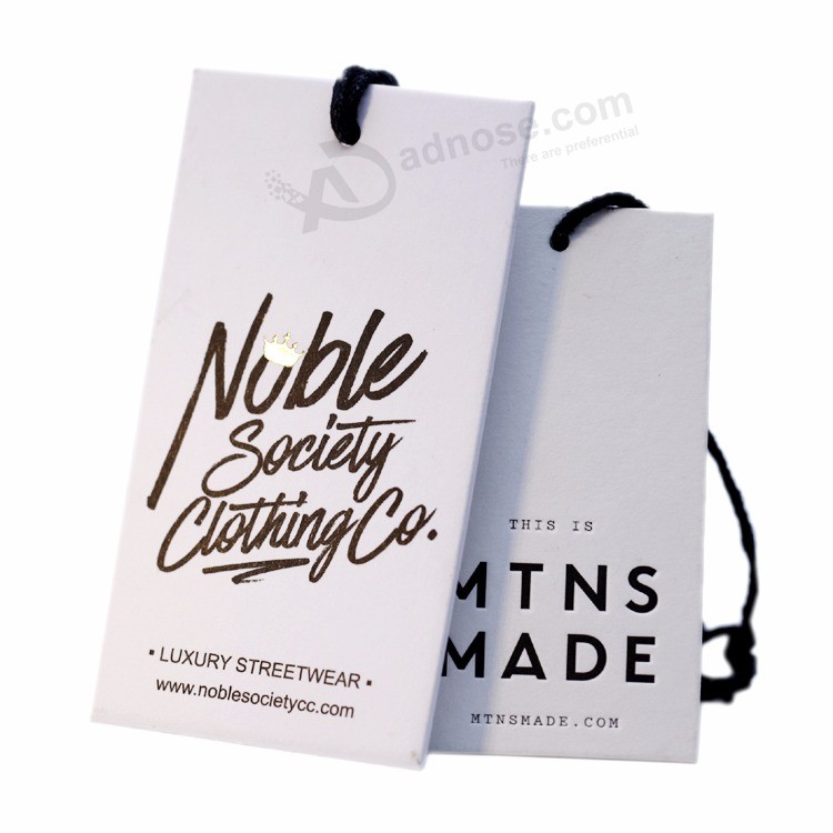 Cheap Custom Printing Brand Name Logo Paper Clothing Price Hang Tag