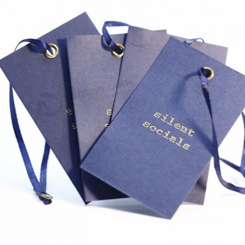 Impression personnalisée bon marché marque nom de marque papier vêtements prix étiquette volante