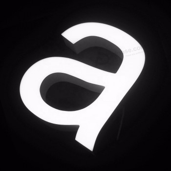 Buitenreclame Geleide bewegwijzering materiële standaard Acryl DooslettersReclame 3D backlit kanaalletter teken3D-logo acryl + roestvrijstalen waterdichte open bewegwijzering uit L