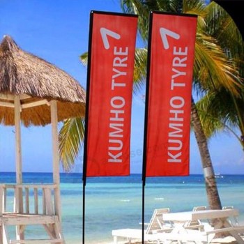 Drapeaux de plumes de marketing coloré promotion publicitaire drapeau de plage