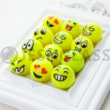 Balle rebondissante en caoutchouc élastique pour enfant, cadeau de fête, balle sautante, cadeau de Noël, jouets de distributeur automatique, jouet d’extérieur, balle emoji