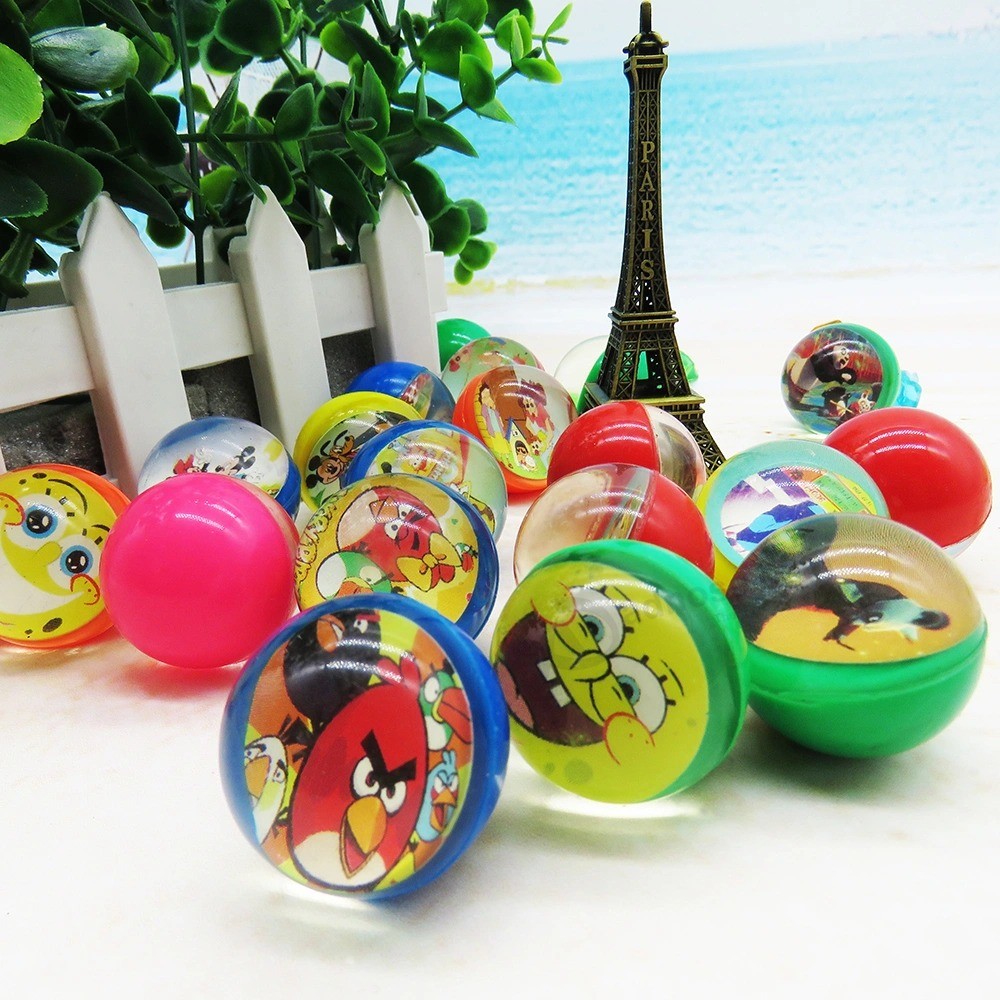 Child Elastic Rubber Bouncing Ball, Party Gift, Jumping Ball, Christmas Gift, Vending Machine Toys, Outdoor Toy, Emoji Ball