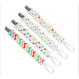 Commercio all'ingrosso Baby Feeding Ciuccio Titolare 100% Cotone Nastro In Metallo Ciuccio Clip
