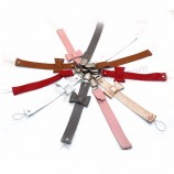 Mode en cuir véritable tétine porte-tétine bébé clips en gros