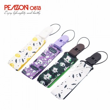 Haute qualité Eco Friendly Tissu Bavoir Sucette Clip En Plastique En Gros
