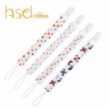 HSDRibbon Clip per ciuccio per bambini con stampa personalizzata con motivo colorato ecologico