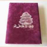 Album fotografico layflat con copertina in velluto di alta qualità con firma di nozze
