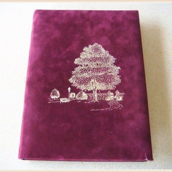 Album fotografico layflat con copertina in velluto di alta qualità con firma di nozze