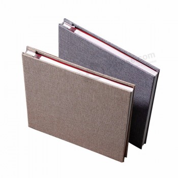 27 * 28cm 3 kleuren zelfklevende fotoalbum stof cover plakboek album 20 vellen dubbelzijdige pagina's linnen cover DIY fotoalbum