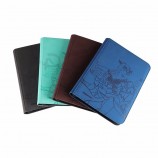 Album fotografico con copertina in pelle PU di alta qualità con logo personalizzato Album di carte in pelle con stampa a 9 tasche