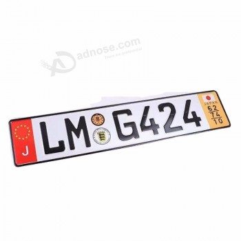 Targa per auto in acciaio inossidabile con design personalizzato stampabile gratuitamente