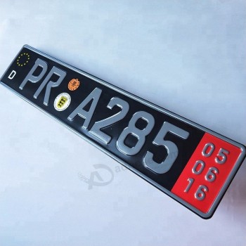 Alluminio Souvenir Paese Bandiera Personalità Design Auto Targa Targa Con Alta Qualità