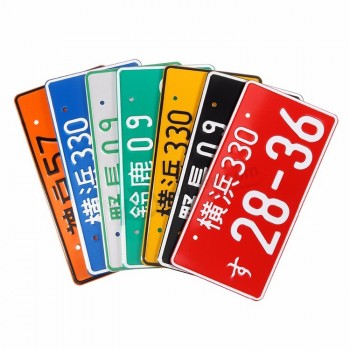 Hoge kwaliteit aluminium tag universele auto motorfiets Japanse auto kentekenplaat