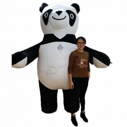 Costume gonfiabile gigante della mascotte del panda del materiale della peluche per la pubblicità
