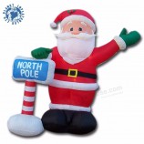 Christmas Santa Claus Inflatable / Holiday Giant Inflatable Santa Old Man For Festival Advertising