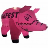 Promoción publicitaria de PVC globo de helio personaje de dibujos animados de cerdo inflable para decoración modelo de forma de cerdo inflable