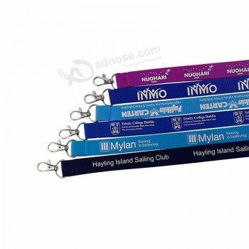 カスタムロゴネックストラップ最小注文なし高品質ロープナイロン素材ネックポリエステル昇華プリントストラップ